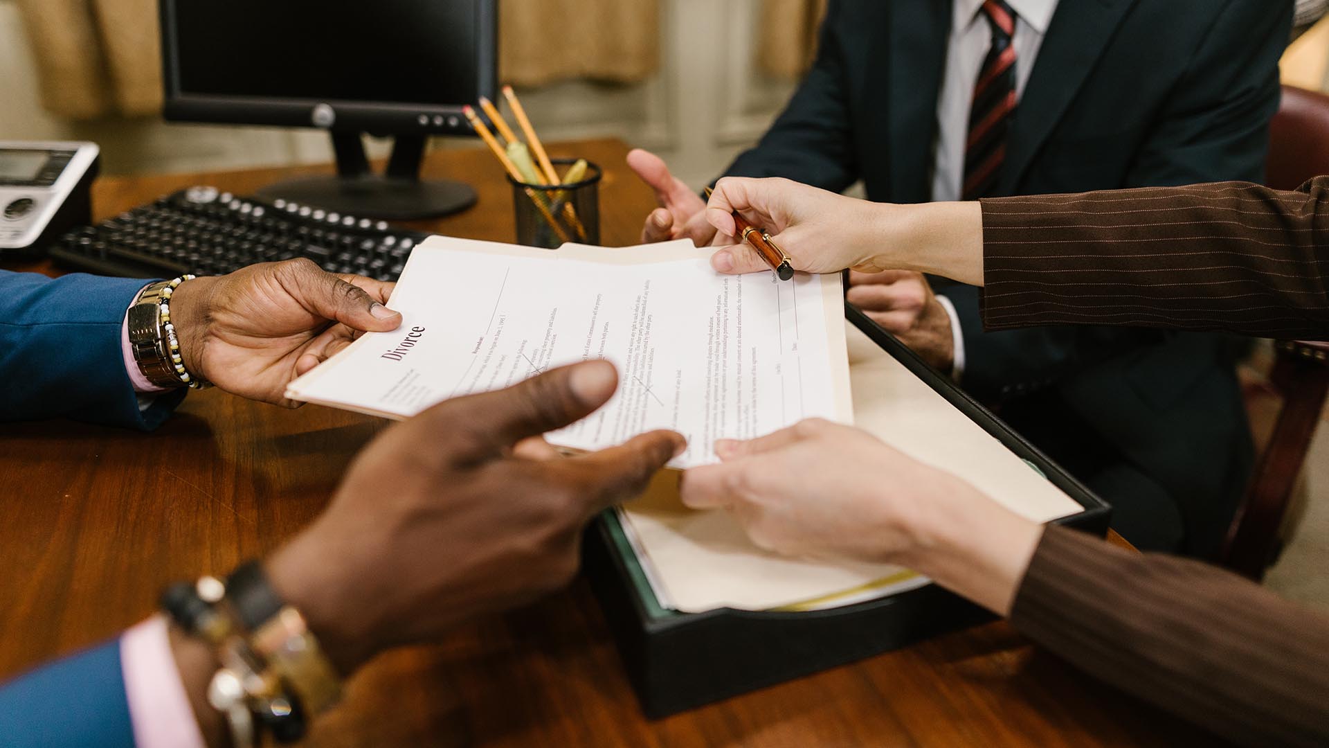 Hands Meeting Paperwork